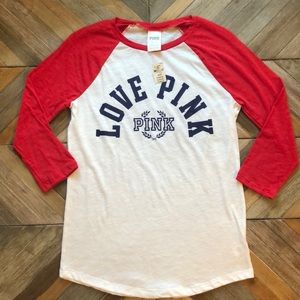 Pink 3/4 sleeve shirt NWT